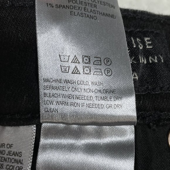 Lucky Brand Jeans Womens Sz 0/25 Black Ava Mid Rise Super Skinny Denim 26x27 - Picture 15 of 15